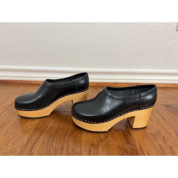 B45 Swedish Hasbeens Bettan Clogs EU 35 US 5 Scandi Cottagecore Indie Sleaze - Picture 6 of 12